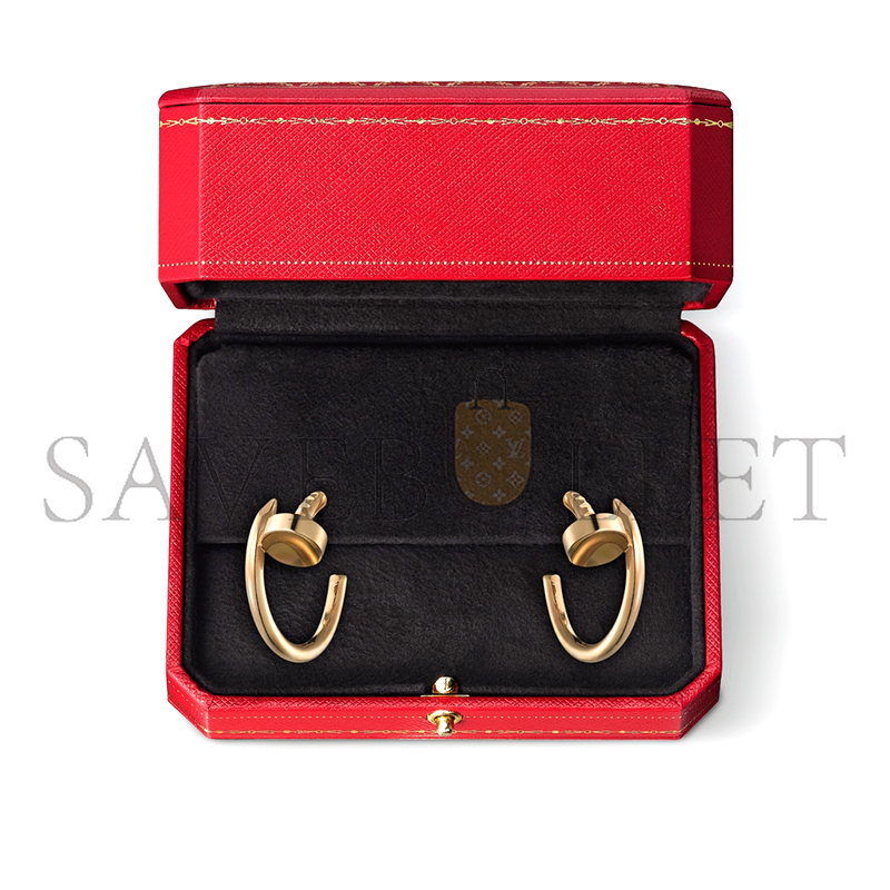 CARTIER JUSTE UN CLOU HOOP EARRINGS, SMALL MODEL B8301235 CARTIER JUSTE UN CLOU HOOP EARRINGS, SMALL MODEL B8301235